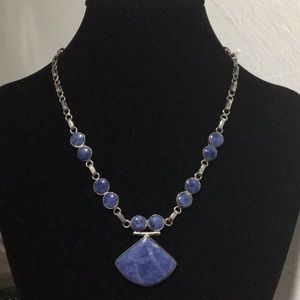 Silver Genuine Gemstones collar